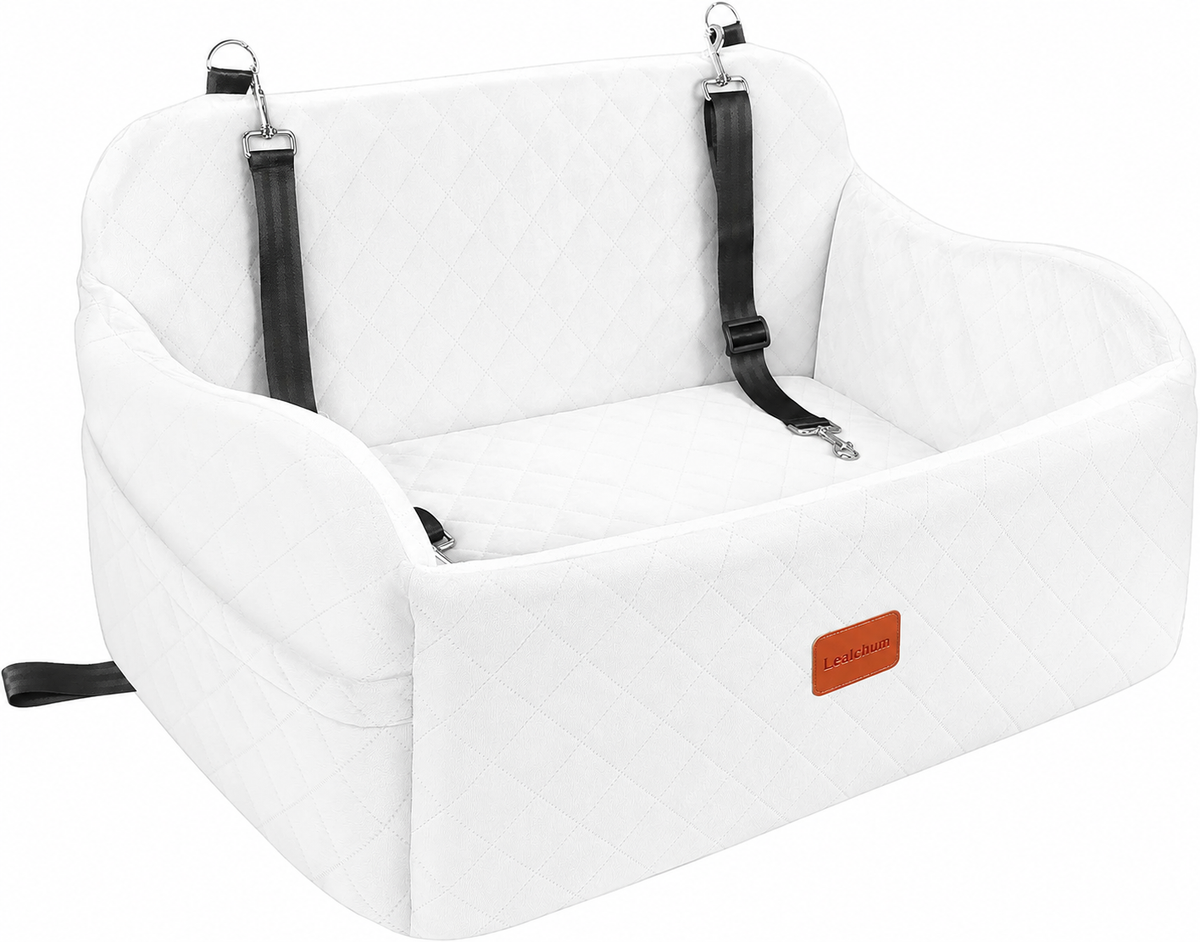 Washable Dog Car Seat with Bolster and Foam Travel Bed