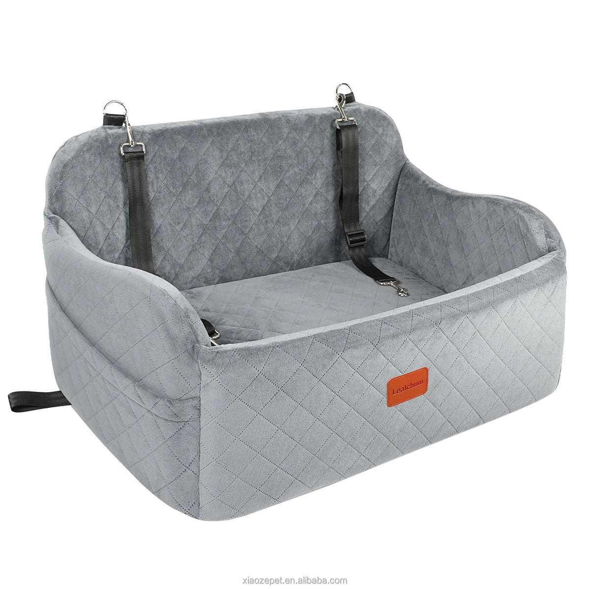 Washable Dog Car Seat with Bolster and Foam Travel Bed
