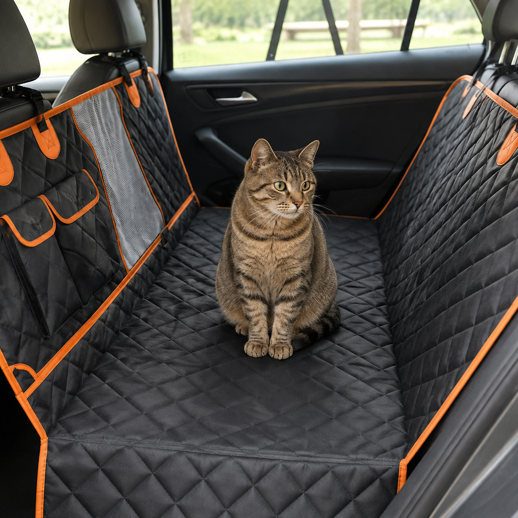 Back Seat Extender for Dogs Hard-Bottom Car Hammock