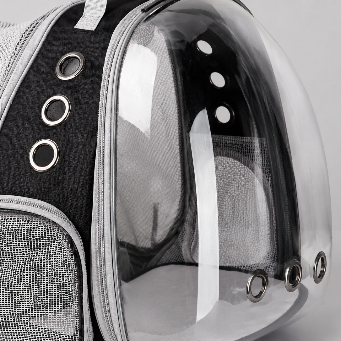 Clear-Window Expandable Pet Carrier Backpack