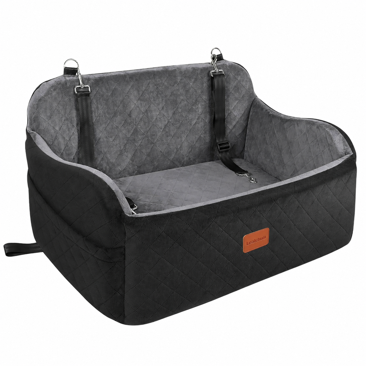 Washable Dog Car Seat with Bolster and Foam Travel Bed