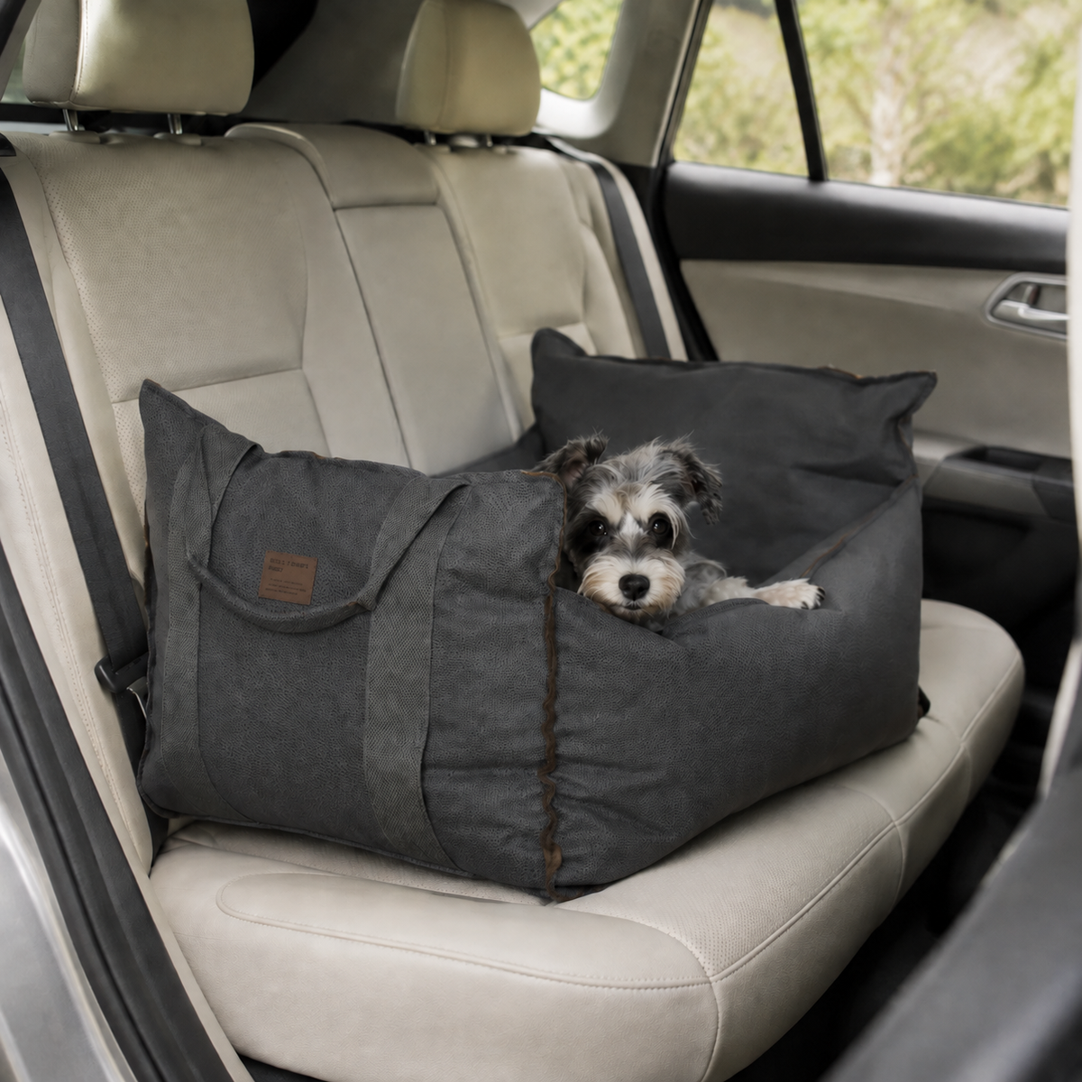 Dog Car Seat for Small Dogs Waterproof Booster with Safety Buckle