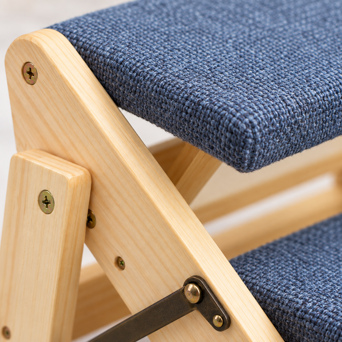 Wood Pet Stairs 2-Step Foldable Pet Ladder