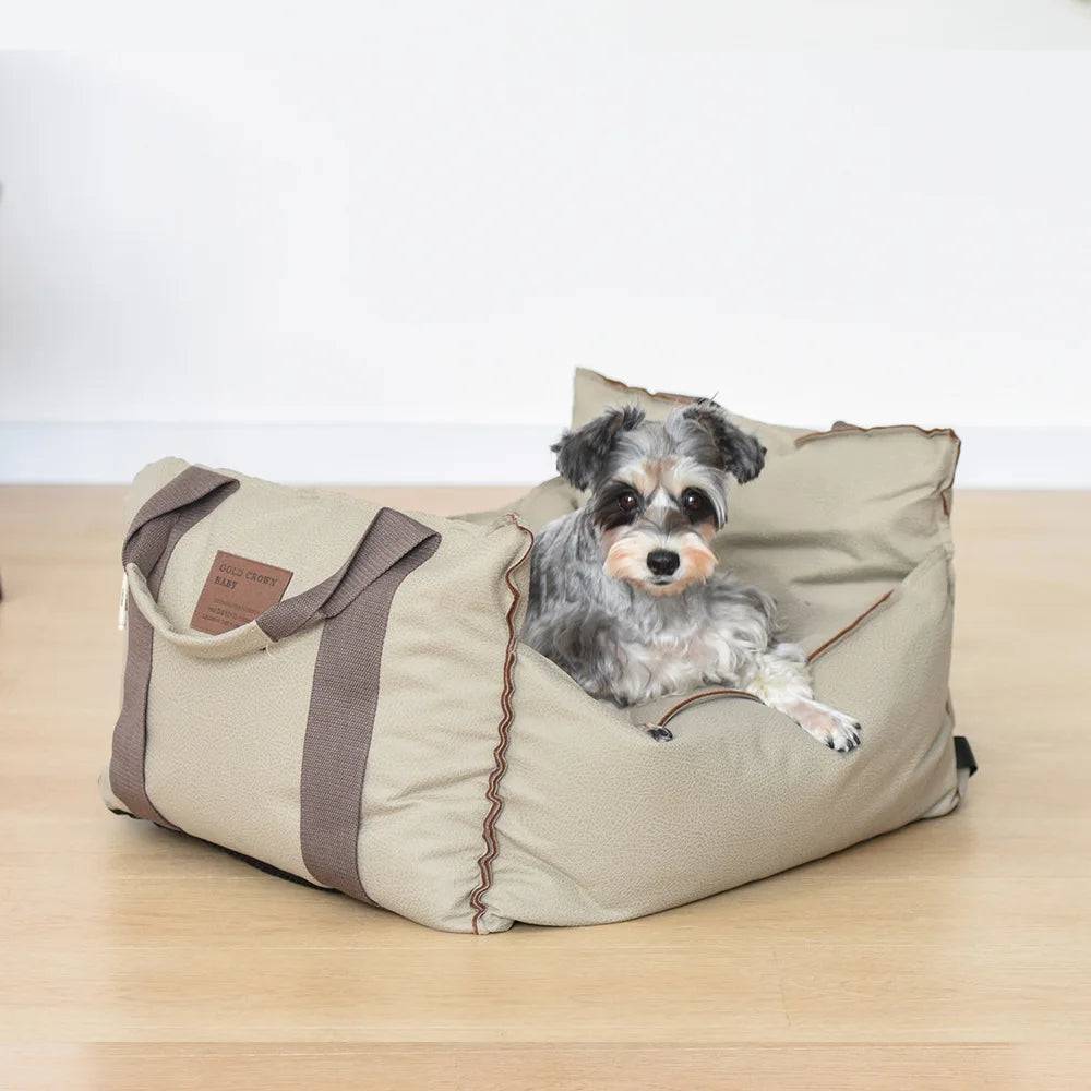 Dog Car Seat for Small Dogs Waterproof Booster with Safety Buckle