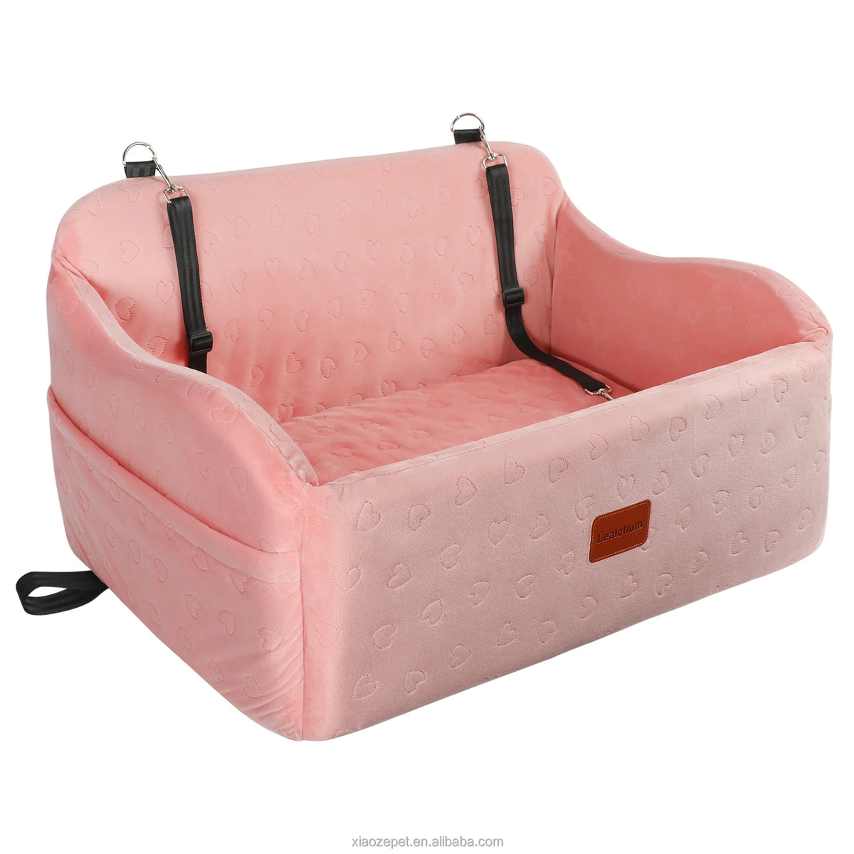 Washable Dog Car Seat with Bolster and Foam Travel Bed