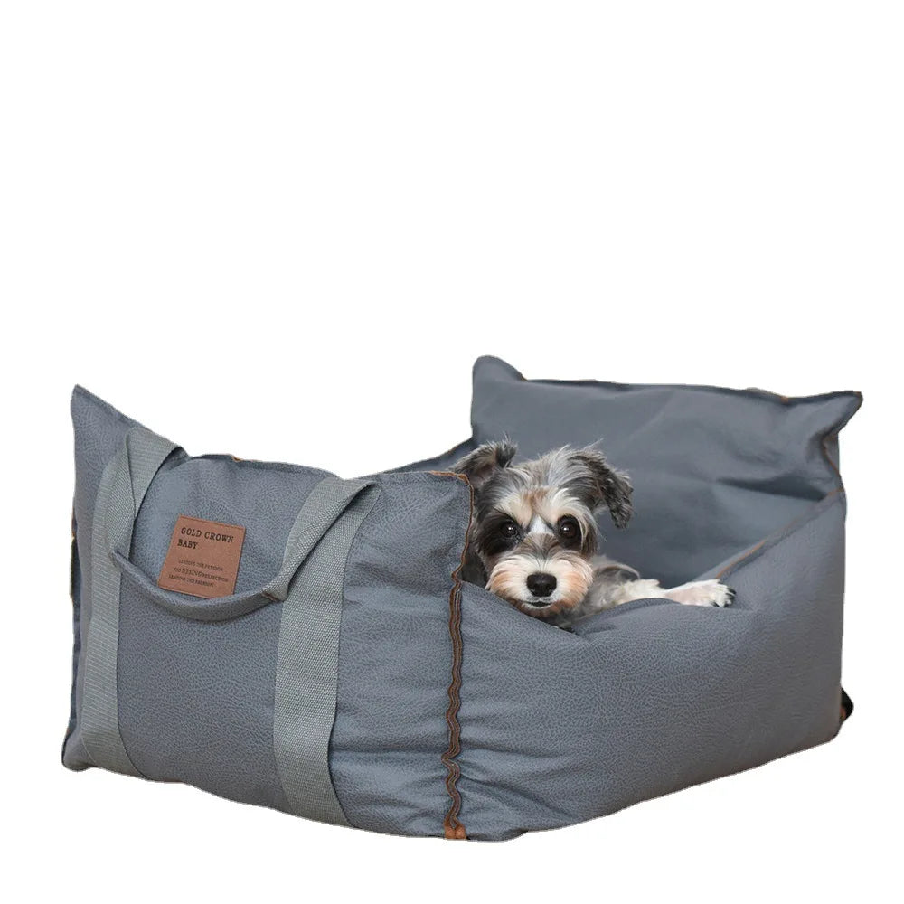Dog Car Seat for Small Dogs Waterproof Booster with Safety Buckle