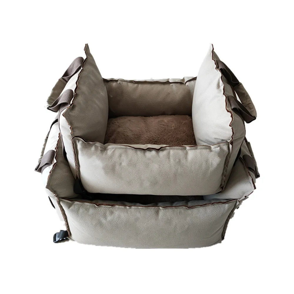 Dog Car Seat for Small Dogs Waterproof Booster with Safety Buckle