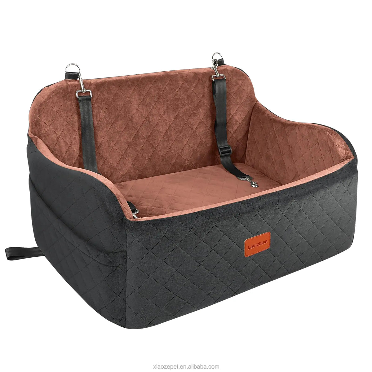 Washable Dog Car Seat with Bolster and Foam Travel Bed