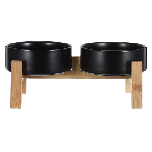 Ceramic Dog Bowl Set Raised Non-Slip Stand