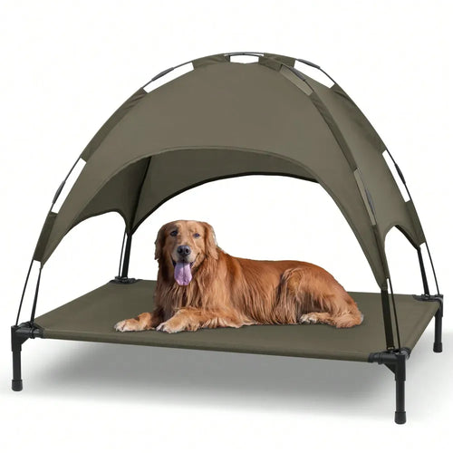 Canopy Comfort™ | Outdoor Dog Bed with Removable Shade