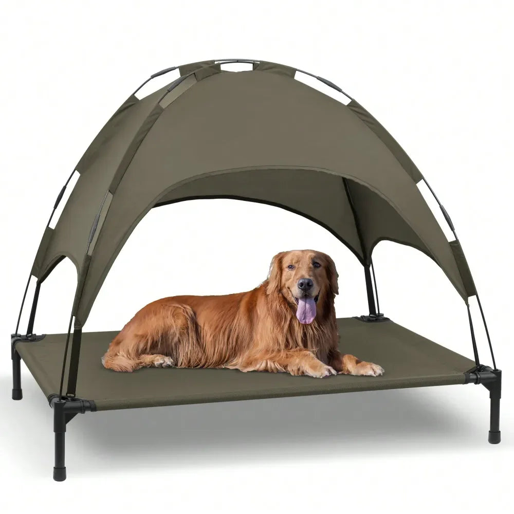 Canopy Comfort™ | Outdoor Dog Bed with Removable Shade