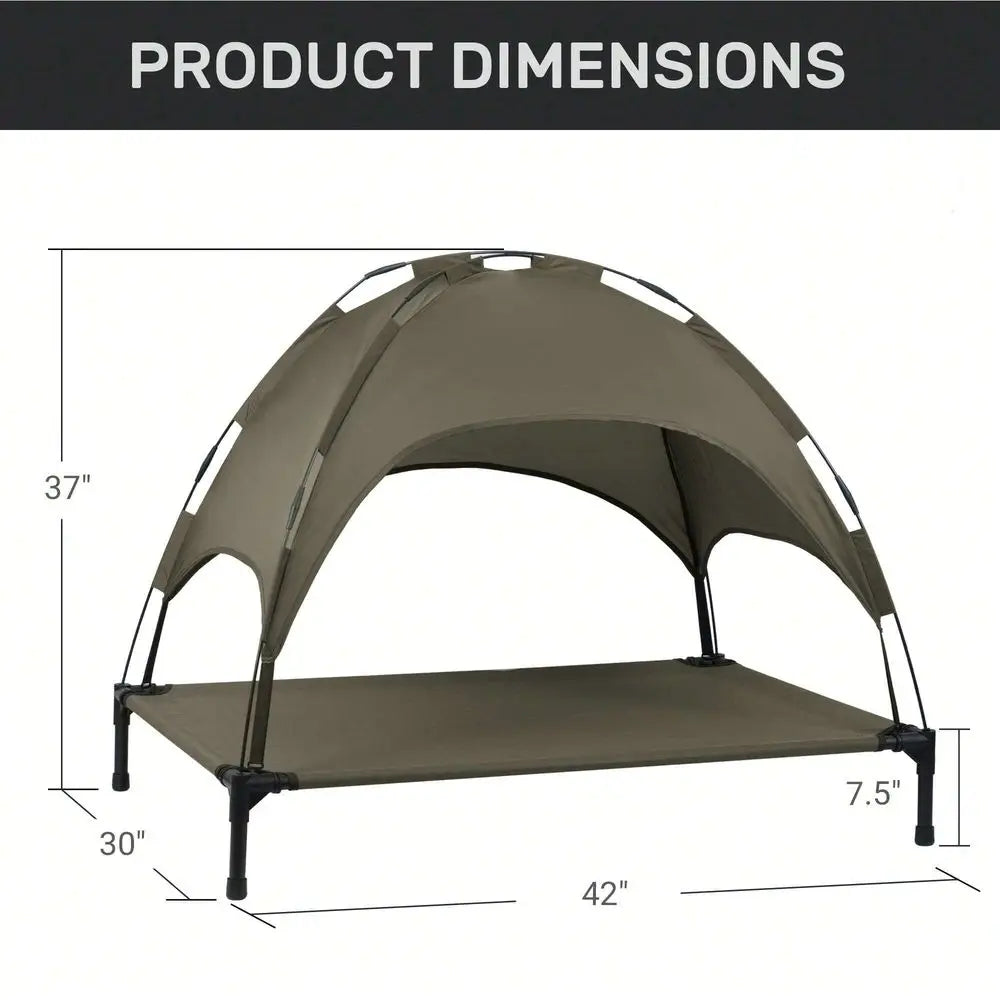 Canopy Comfort™ | Outdoor Dog Bed with Removable Shade