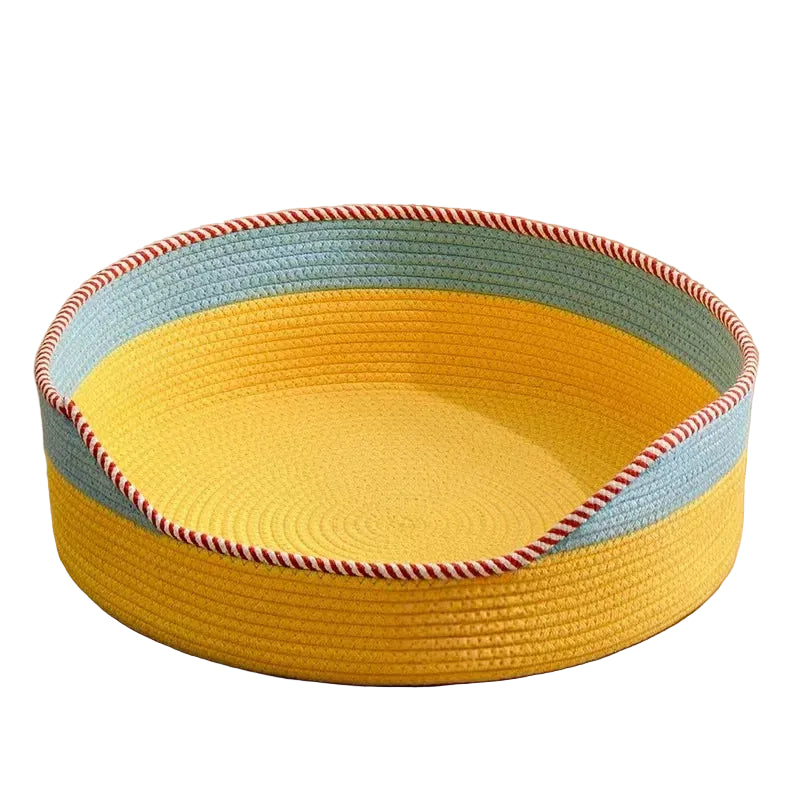 Rattan Cat Bed with Summer Cooling Mat Scratch Board