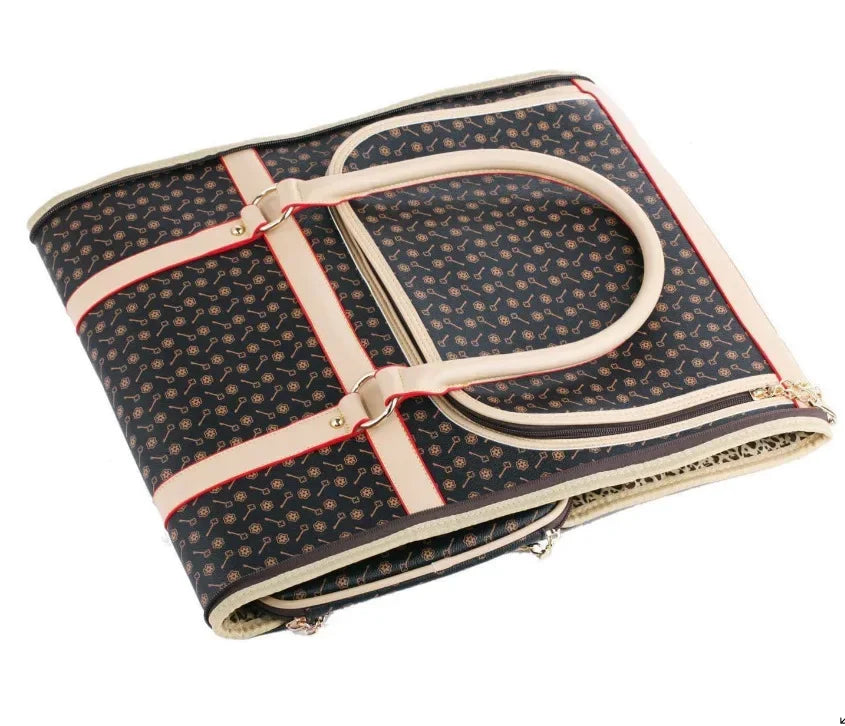 Luxury Pet Carrier Foldable Shoulder Travel Bag