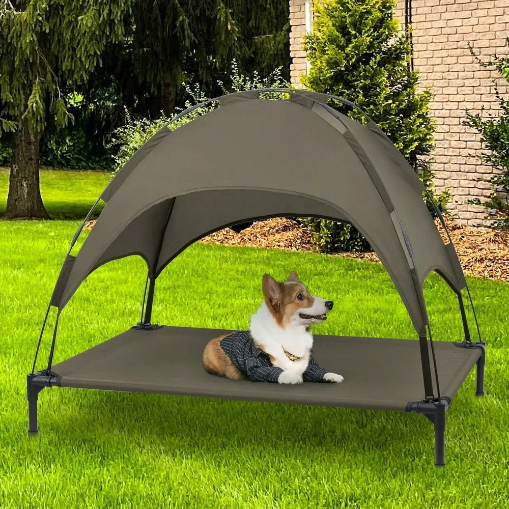 Canopy Comfort™ | Outdoor Dog Bed with Removable Shade